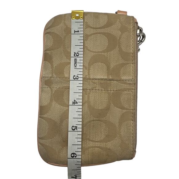 COACH Tan Signature Canvas Wristlet - Picture 7 of 7